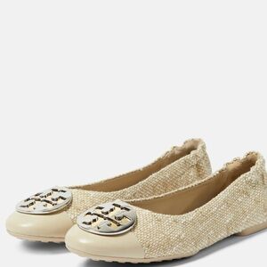Tory Burch Beige Textured Loafers